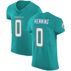 Men's A.J. Henning Miami Dolphins No.0 Elite Aqua Team Color Vapor Untouchable Jersey - Green