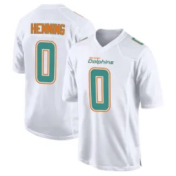 Men's A.J. Henning Miami Dolphins No.0 Game Fashion Jersey - White
