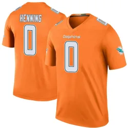 Men's A.J. Henning Miami Dolphins No.0 Legend Color Rush Jersey - Orange