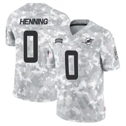 Men's A.J. Henning Miami Dolphins No.0 Limited 2024 Salute to Service Jersey - Arctic Camo