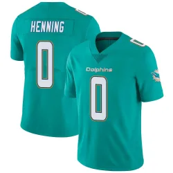 Men's A.J. Henning Miami Dolphins No.0 Limited Team Color Vapor Untouchable Jersey - Aqua
