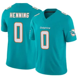 Men's A.J. Henning Miami Dolphins No.0 Limited Vapor F.U.S.E. Jersey - Aqua