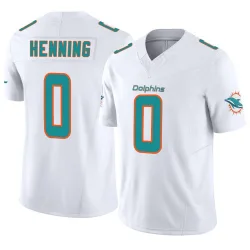 Men's A.J. Henning Miami Dolphins No.0 Limited Vapor F.U.S.E. Jersey - White