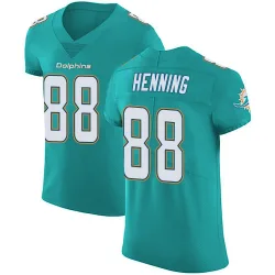 Men's A.J. Henning Miami Dolphins No.88 Elite Aqua Team Color Vapor Untouchable Jersey - Green