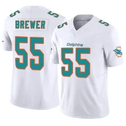 Men's Aaron Brewer Miami Dolphins No.55 Limited Vapor F.U.S.E. Jersey - White