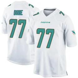 Men's Adam Joseph Duhe Miami Dolphins No.77 Game Jersey - White