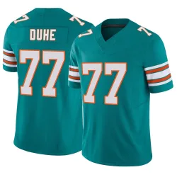 Men's Adam Joseph Duhe Miami Dolphins No.77 Limited Alternate Vapor F.U.S.E. Jersey - Aqua