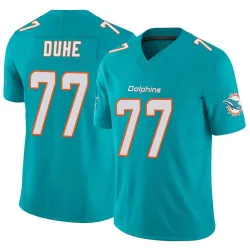 Men's Adam Joseph Duhe Miami Dolphins No.77 Limited Vapor F.U.S.E. Jersey - Aqua