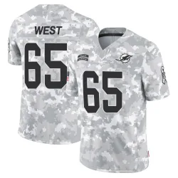 Men's Addison West Miami Dolphins No.65 Limited 2024 Salute to Service Jersey - Arctic Camo