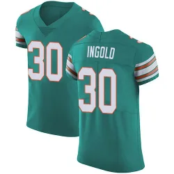 Men's Alec Ingold Miami Dolphins No.30 Elite Aqua Alternate Vapor Untouchable Jersey - Green