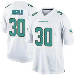 Men's Alec Ingold Miami Dolphins No.30 Game Jersey - White