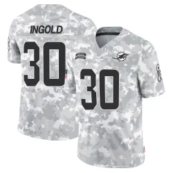 Men's Alec Ingold Miami Dolphins No.30 Limited 2024 Salute to Service Jersey - Arctic Camo