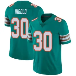 Men's Alec Ingold Miami Dolphins No.30 Limited Alternate Vapor Untouchable Jersey - Aqua