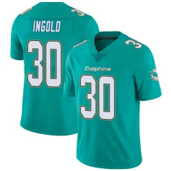 Men's Alec Ingold Miami Dolphins No.30 Limited Team Color Vapor Untouchable Jersey - Aqua