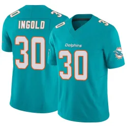 Men's Alec Ingold Miami Dolphins No.30 Limited Vapor F.U.S.E. Jersey - Aqua
