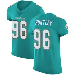 Men's Alex Huntley Miami Dolphins No.96 Elite Aqua Team Color Vapor Untouchable Jersey - Green