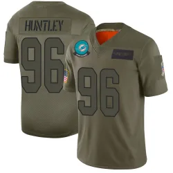Men's Alex Huntley Miami Dolphins No.96 Limited 2019 Salute to Service Jersey - Camo