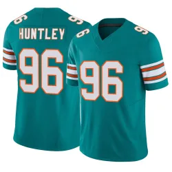 Men's Alex Huntley Miami Dolphins No.96 Limited Alternate Vapor F.U.S.E. Jersey - Aqua