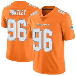 Men's Alex Huntley Miami Dolphins No.96 Limited Color Rush Jersey - Orange