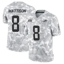 Men's Alexander Mattison Miami Dolphins No.8 Limited 2024 Salute to Service Jersey - Arctic Camo
