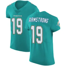 Men's Andrew Armstrong Miami Dolphins No.19 Elite Aqua Team Color Vapor Untouchable Jersey - Green