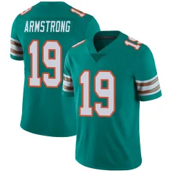 Men's Andrew Armstrong Miami Dolphins No.19 Limited Alternate Vapor Untouchable Jersey - Aqua
