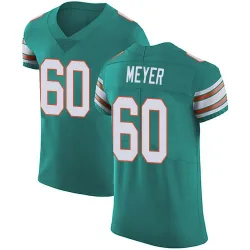 Men's Andrew Meyer Miami Dolphins No.60 Elite Aqua Alternate Vapor Untouchable Jersey - Green