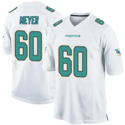Men's Andrew Meyer Miami Dolphins No.60 Game Jersey - White
