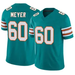 Men's Andrew Meyer Miami Dolphins No.60 Limited Alternate Vapor F.U.S.E. Jersey - Aqua