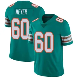Men's Andrew Meyer Miami Dolphins No.60 Limited Alternate Vapor Untouchable Jersey - Aqua