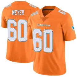 Men's Andrew Meyer Miami Dolphins No.60 Limited Color Rush Jersey - Orange