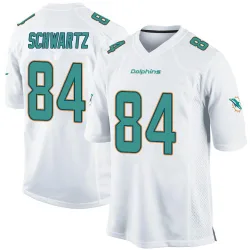 Men's Anthony Schwartz Miami Dolphins No.84 Game Jersey - White