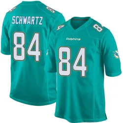 Men's Anthony Schwartz Miami Dolphins No.84 Game Team Color Jersey - Aqua
