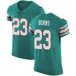 Men's Artie Burns Miami Dolphins No.23 Elite Aqua Alternate Vapor Untouchable Jersey - Green