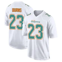 Men's Artie Burns Miami Dolphins No.23 Game Fashion Jersey - White