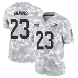 Men's Artie Burns Miami Dolphins No.23 Limited 2024 Salute to Service Jersey - Arctic Camo
