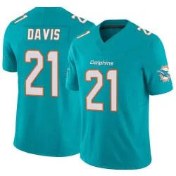 Men's Ashtyn Davis Miami Dolphins No.21 Limited Vapor F.U.S.E. Jersey - Aqua