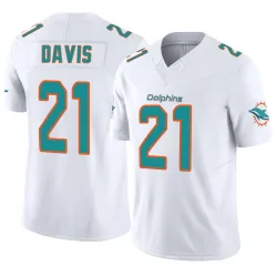 Men's Ashtyn Davis Miami Dolphins No.21 Limited Vapor F.U.S.E. Jersey - White