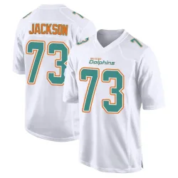 Men's Austin Jackson Miami Dolphins No.73 Game Fashion Jersey - White