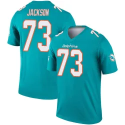 Men's Austin Jackson Miami Dolphins No.73 Legend Jersey - Aqua