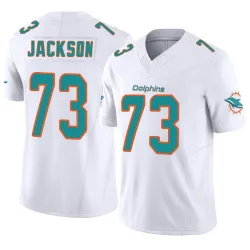 Men's Austin Jackson Miami Dolphins No.73 Limited Vapor F.U.S.E. Jersey - White