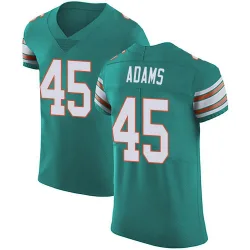Men's BJ Adams Miami Dolphins No.45 Elite Aqua Alternate Vapor Untouchable Jersey - Green