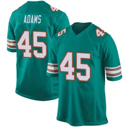 Men's BJ Adams Miami Dolphins No.45 Game Alternate Jersey - Aqua