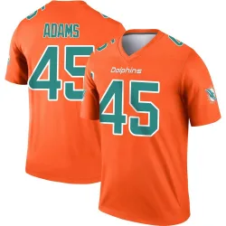 Men's BJ Adams Miami Dolphins No.45 Legend Inverted Jersey - Orange