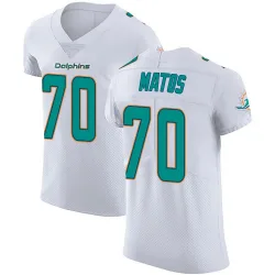 Men's Bayron Matos Miami Dolphins No.70 Elite Vapor Untouchable Jersey - White