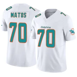 Men's Bayron Matos Miami Dolphins No.70 Limited Vapor F.U.S.E. Jersey - White