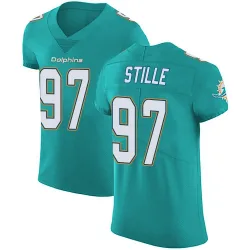 Men's Ben Stille Miami Dolphins No.97 Elite Aqua Team Color Vapor Untouchable Jersey - Green
