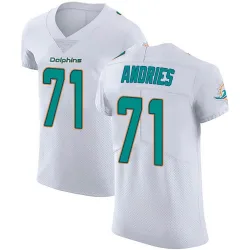 Men's Blaise Andries Miami Dolphins No.71 Elite Vapor Untouchable Jersey - White