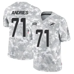 Men's Blaise Andries Miami Dolphins No.71 Limited 2024 Salute to Service Jersey - Arctic Camo