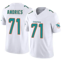 Men's Blaise Andries Miami Dolphins No.71 Limited Vapor F.U.S.E. Jersey - White